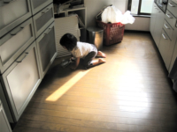 葉子の拭き掃除