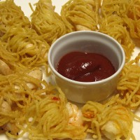 エビとささみのパスタフライ