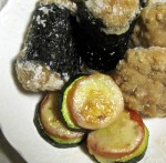 海苔巻きつくね揚げ＆ズッキーニとトマトのチーズ焼き