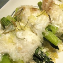 「白身魚のオーブン焼き」出来上がり